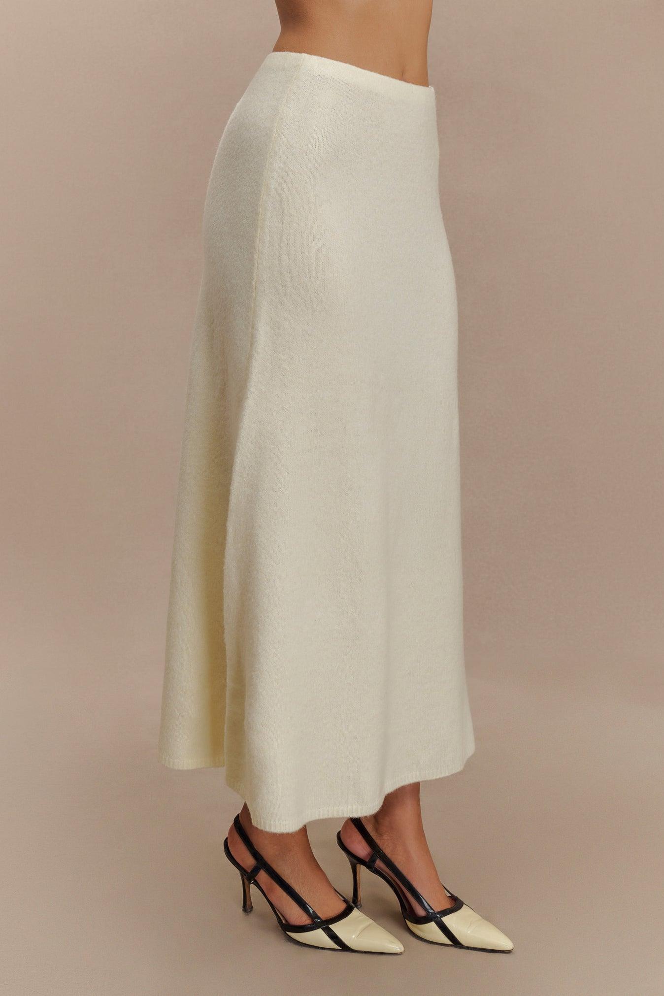 Vivica Knit Maxi Skirt - Ivory Marle Product Image