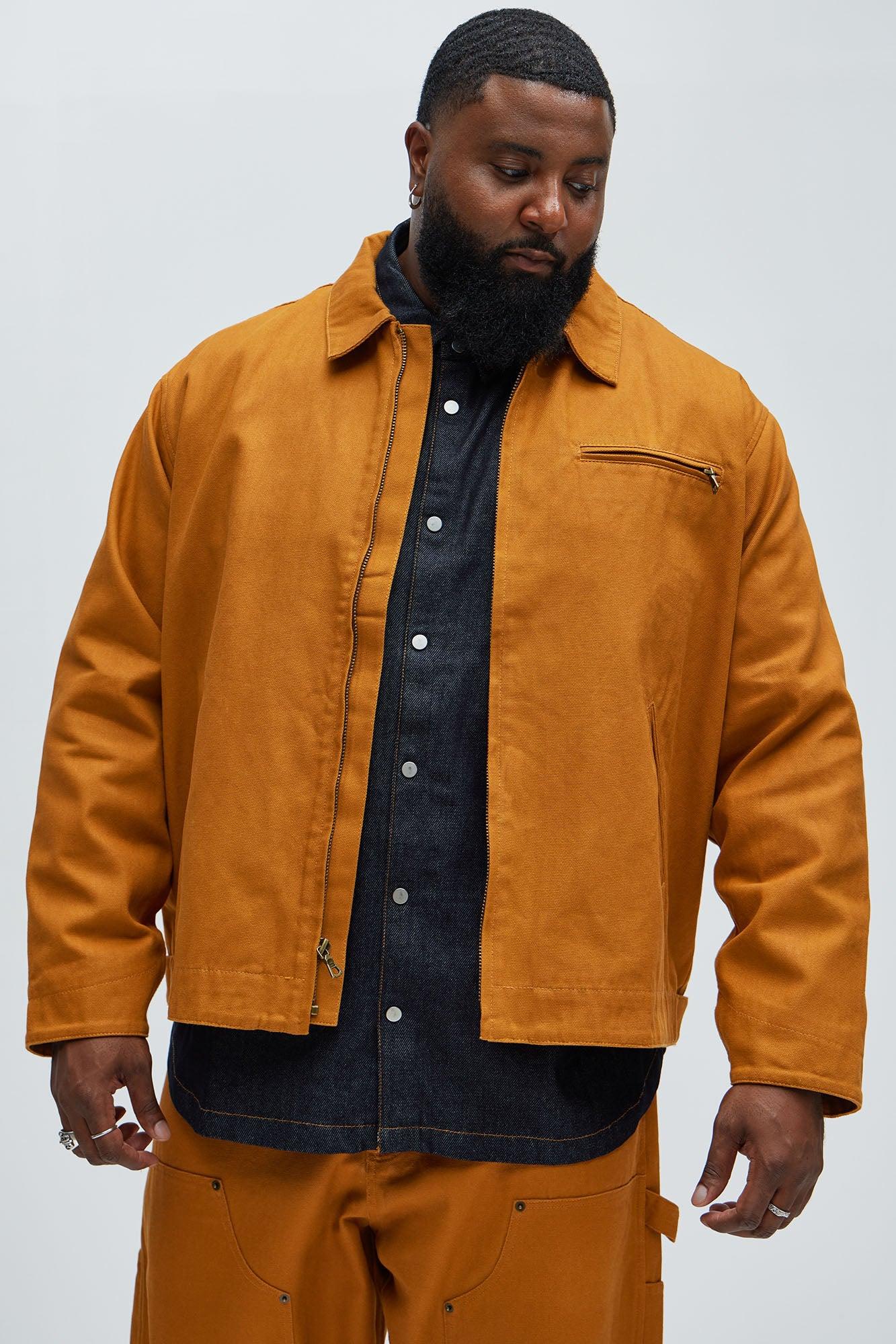 Alexander Utility Canvas Zip Work Jacket - Tan Product Image