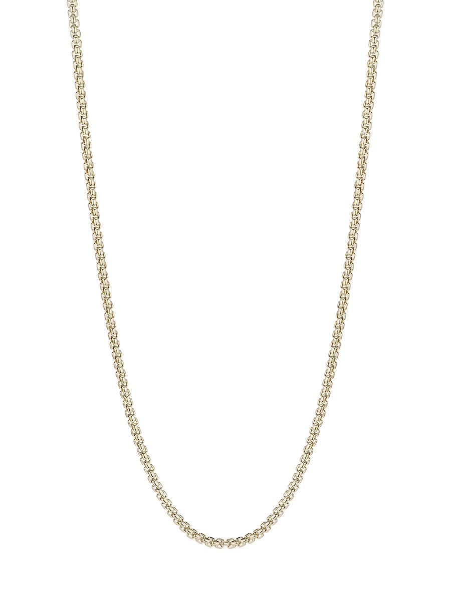 Solid 14K Gold Round Box Chain Product Image