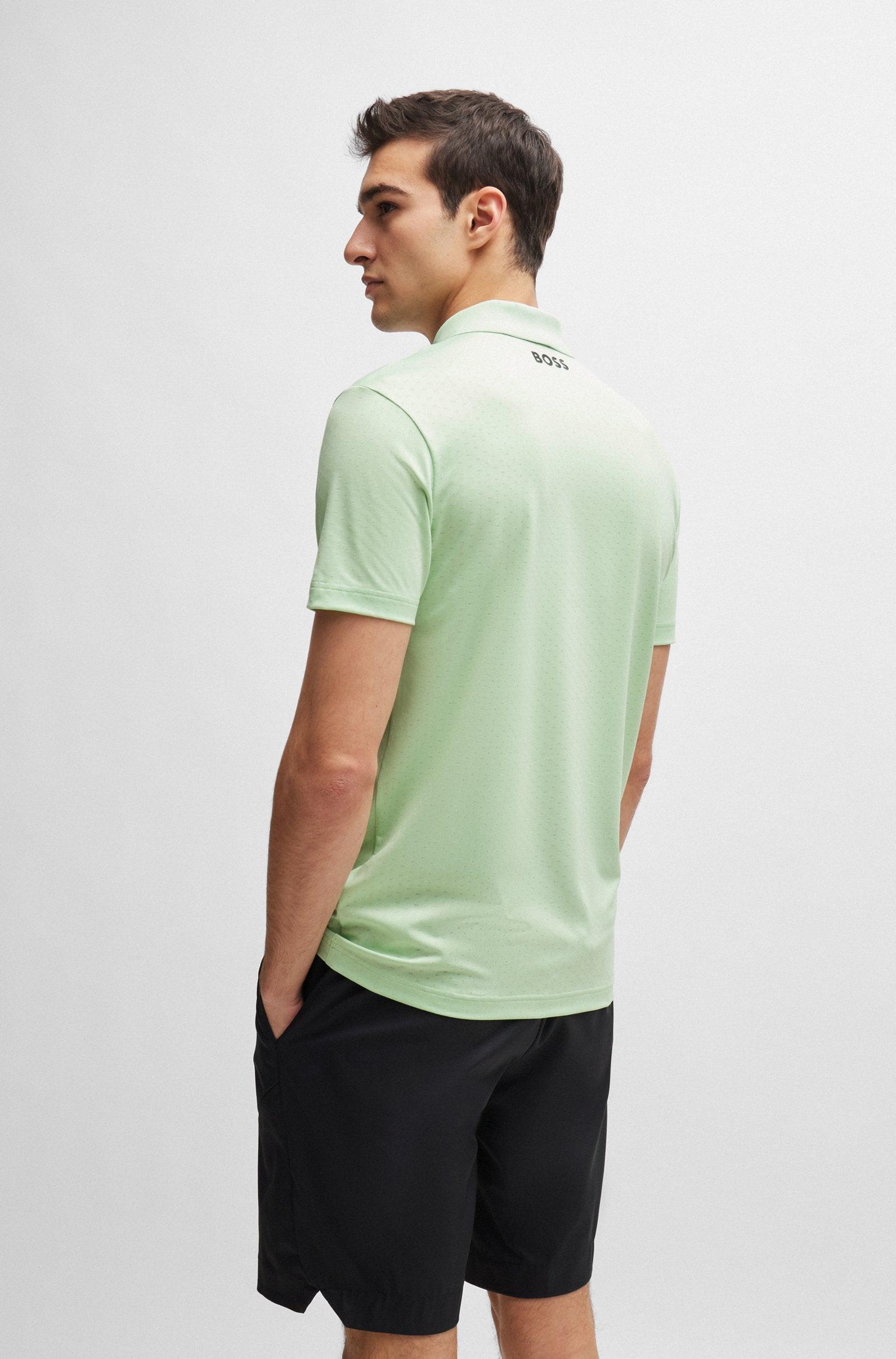 Boss Jacquard Polo Shirt With Contrast Logo Product Image