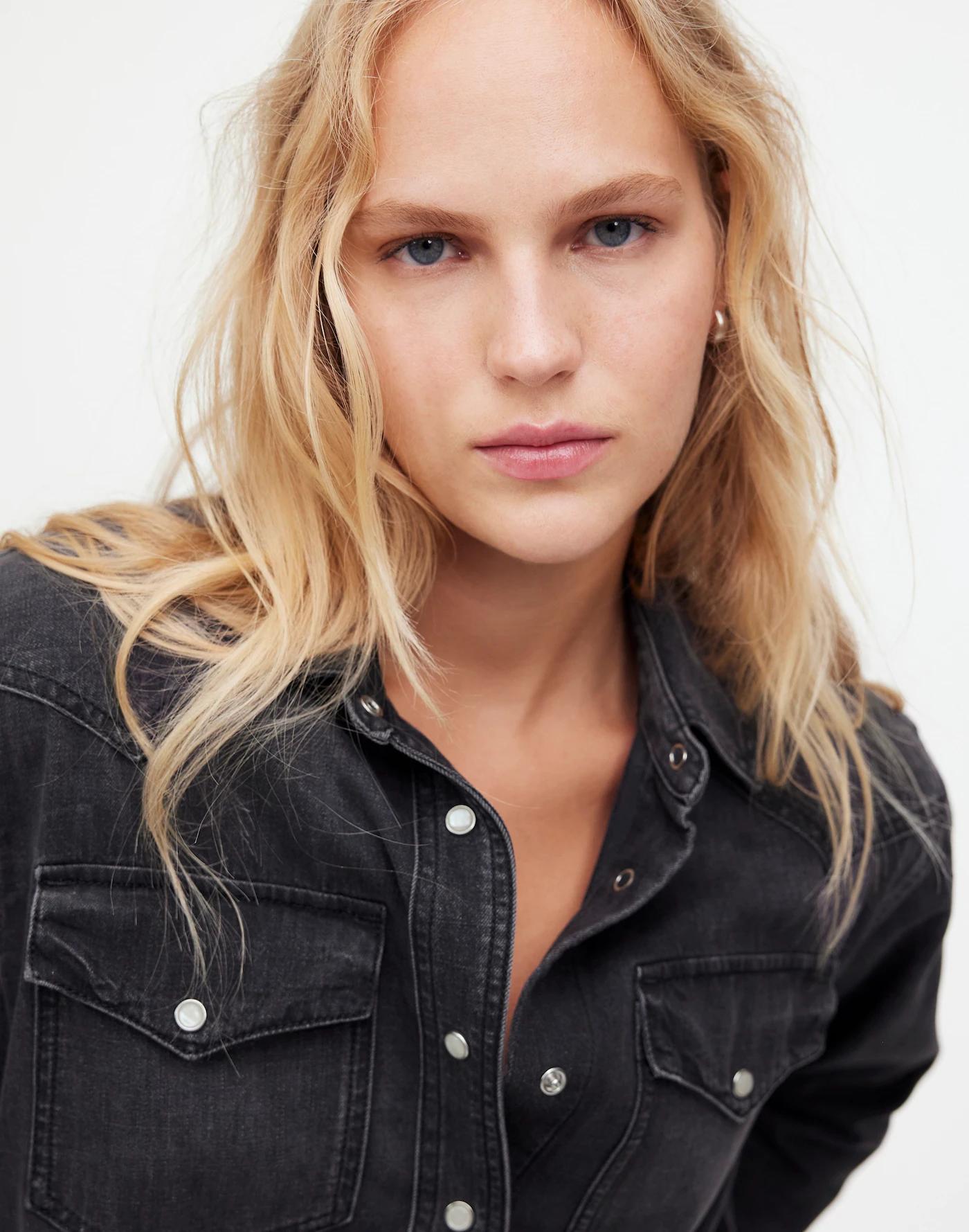 Denim Western Shirt Product Image