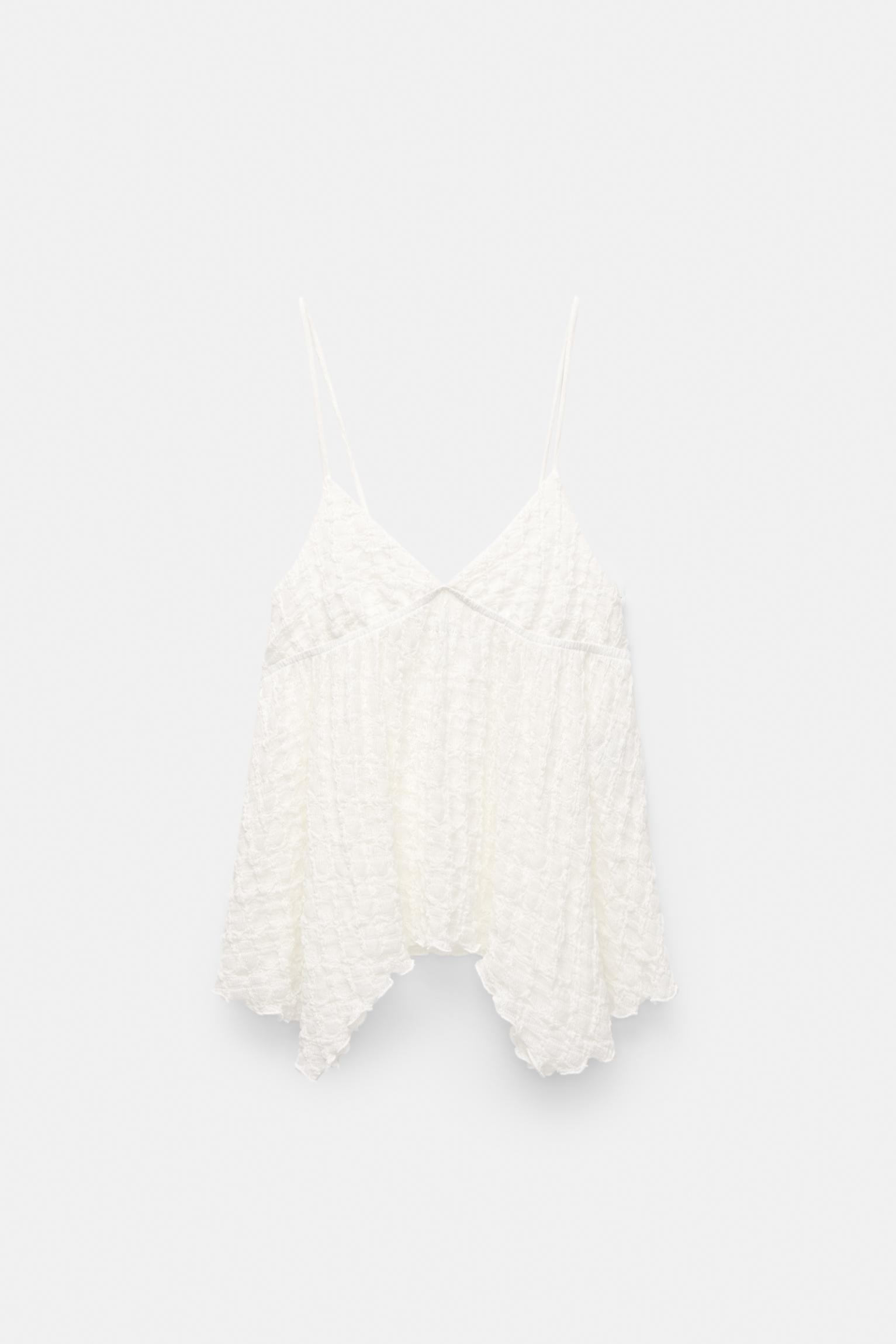 Textured strappy top Product Image