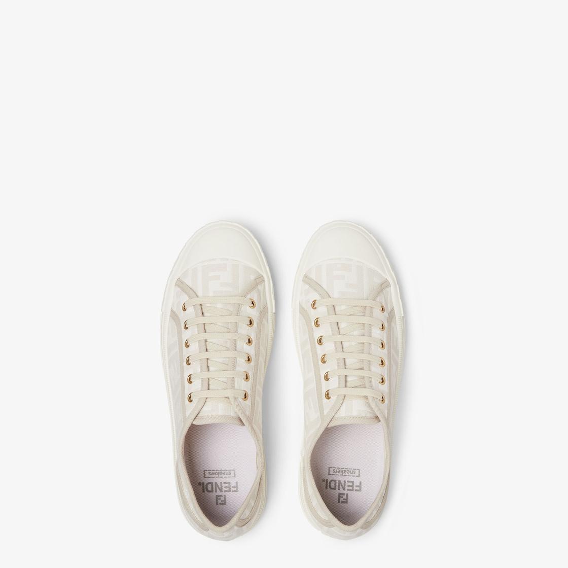 Fendi DominoWhite fabric low-tops Product Image