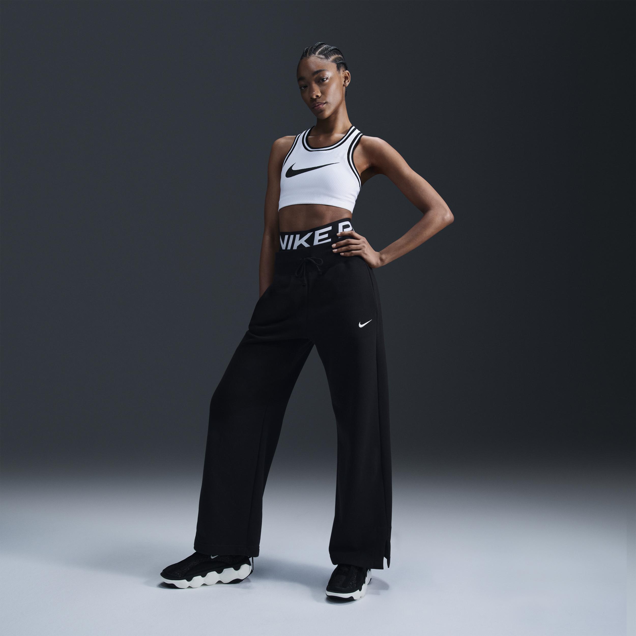 Womens Nike Sportswear Phoenix Fleece High-Waisted Wide-Leg Sweatpants | DQ5615-010 Product Image