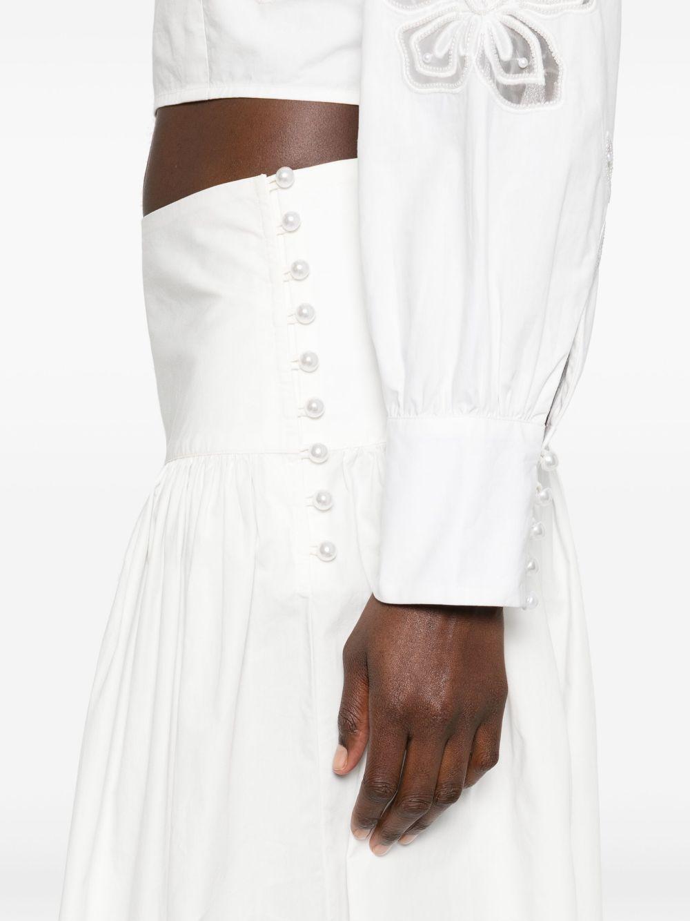 floral-embroidered midi skirt Product Image