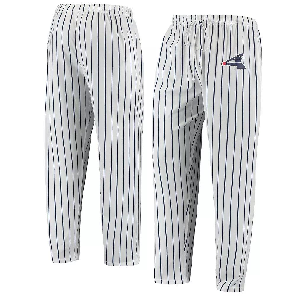 Men's Concepts Sport White/Navy Chicago White Sox Logo Vigor Pinstripe Pants, Size: 2XL Product Image