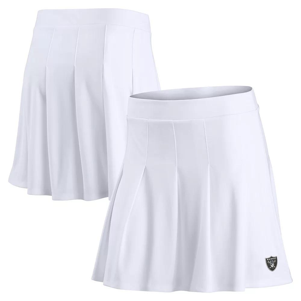 Women's Fanatics White Las Vegas Raiders Primary Logo Tennis Skort,  Product Image