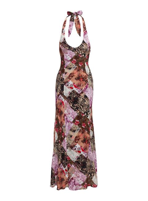 Flora Halter Maxi Dress Multi Product Image