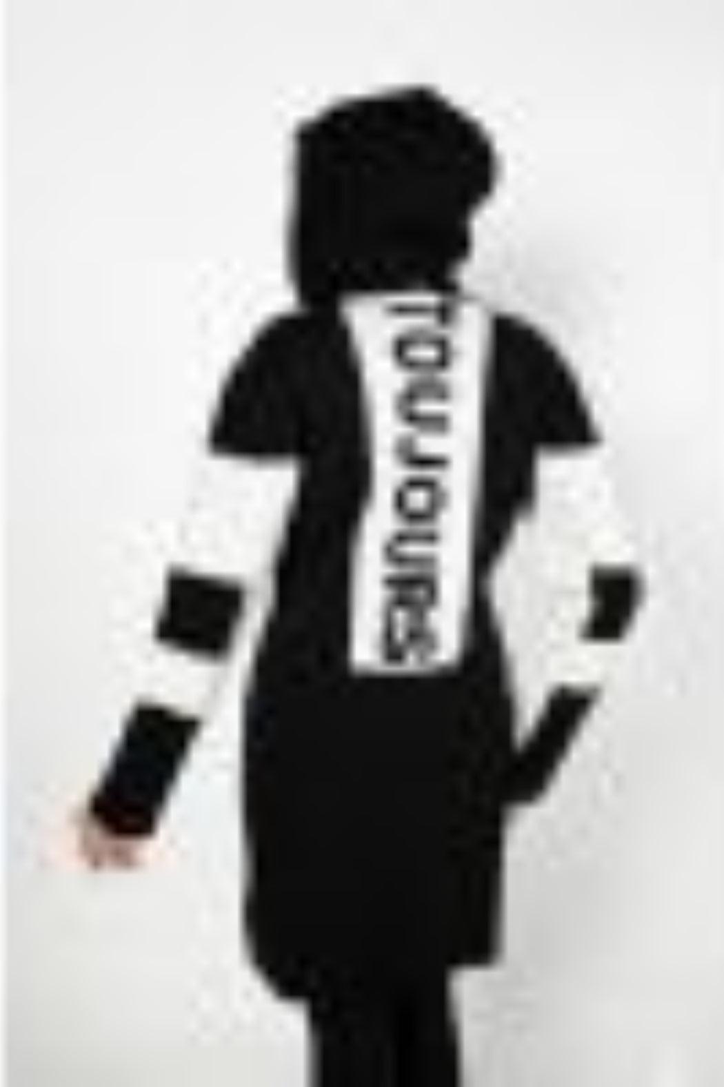 Black/Off White knit Duster Product Image