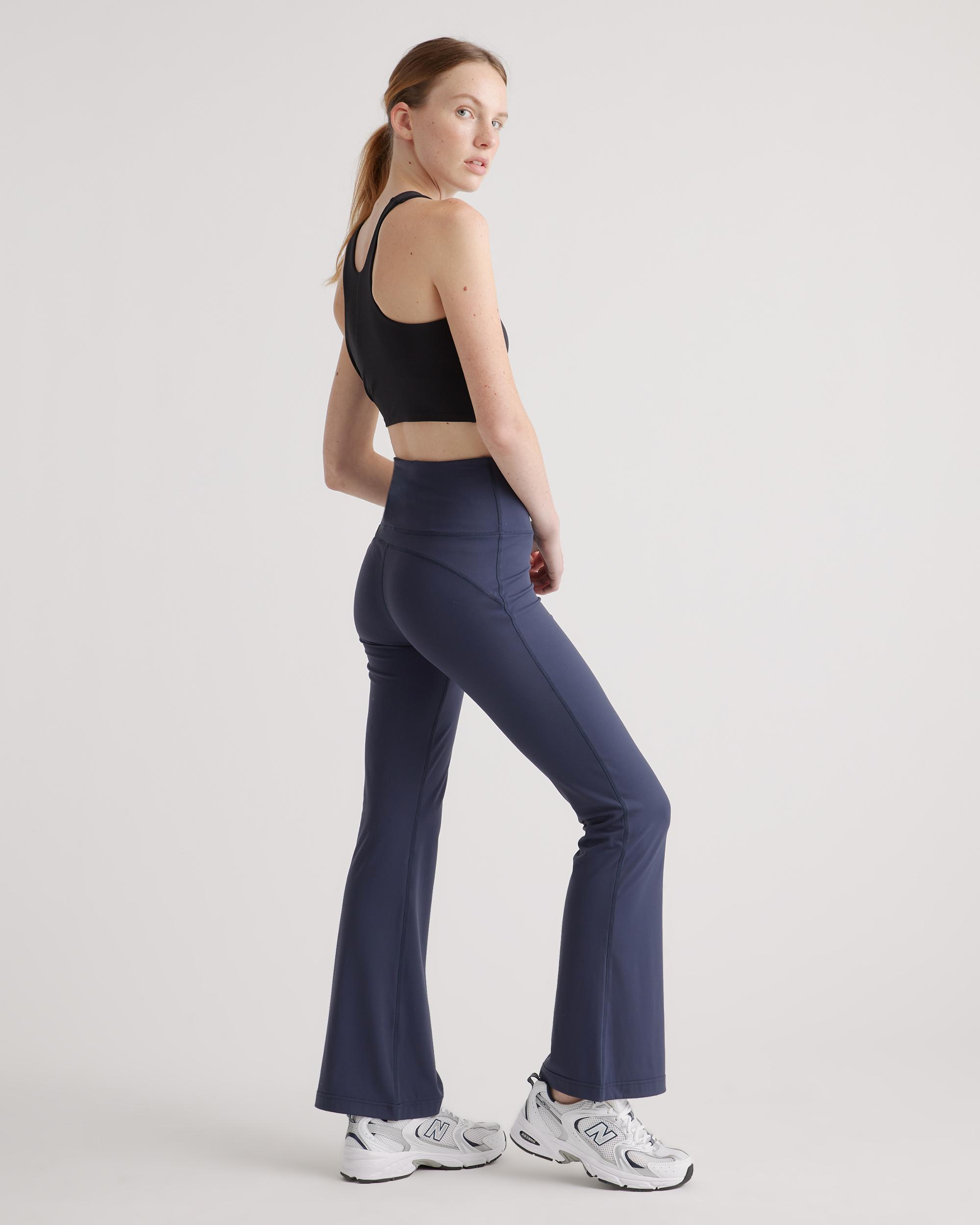 Quince | Women's Ultra-Form High-Rise Flared Pants Nylon/Spandex Product Image