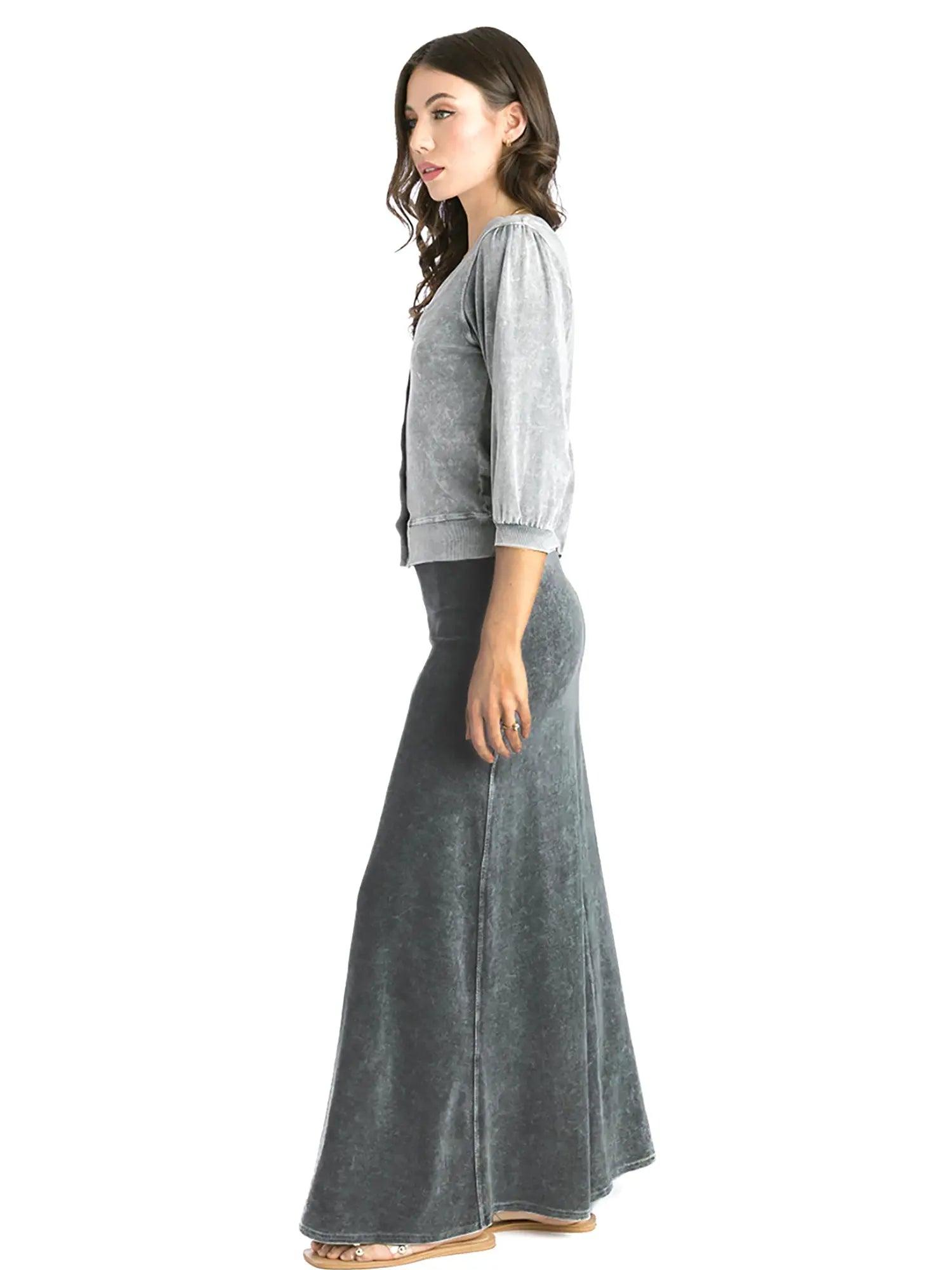 Hard Tail Flat Waist Sweep Skirt B-143 Product Image