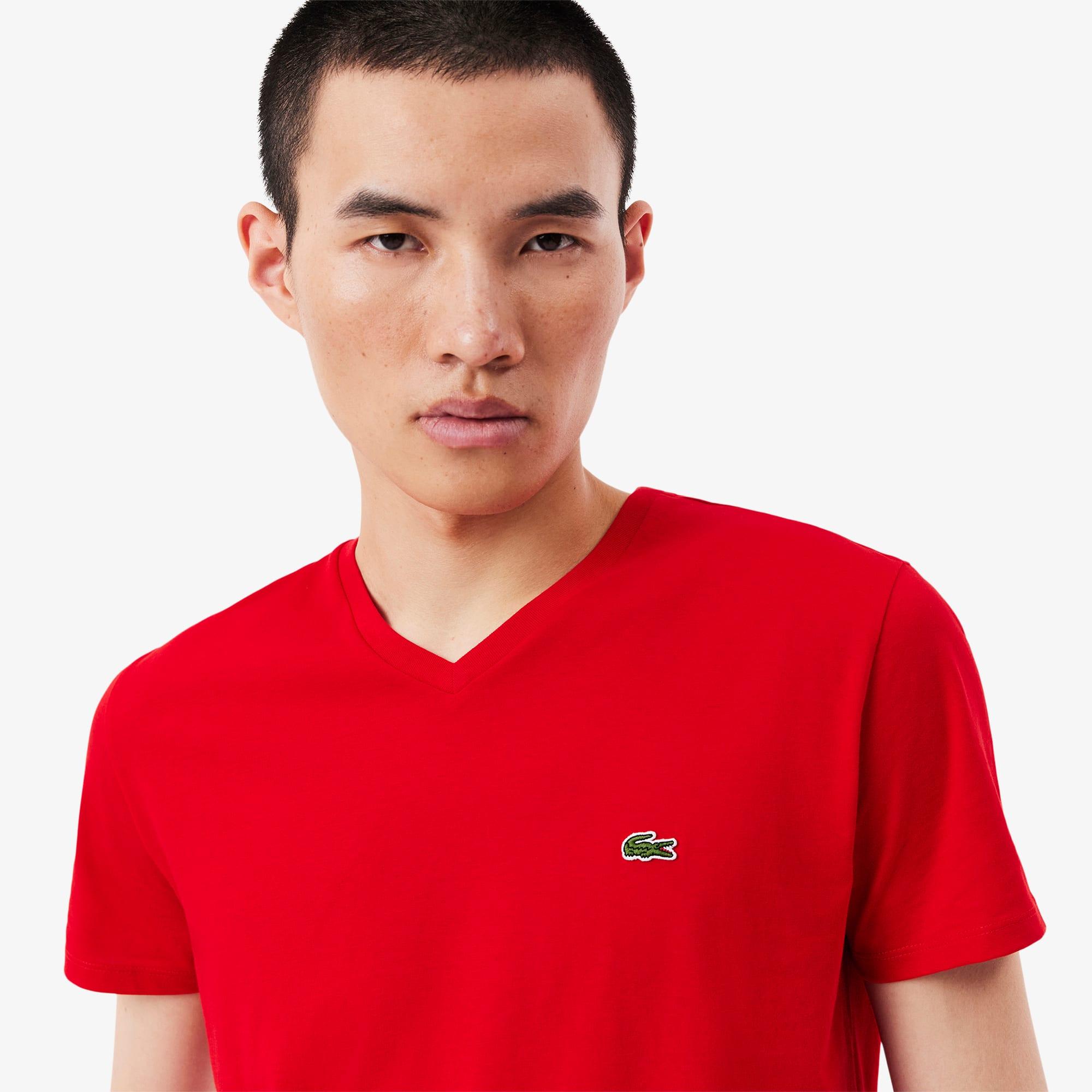 Men's Lightweight Pima Cotton V-Neck T-Shirt Product Image