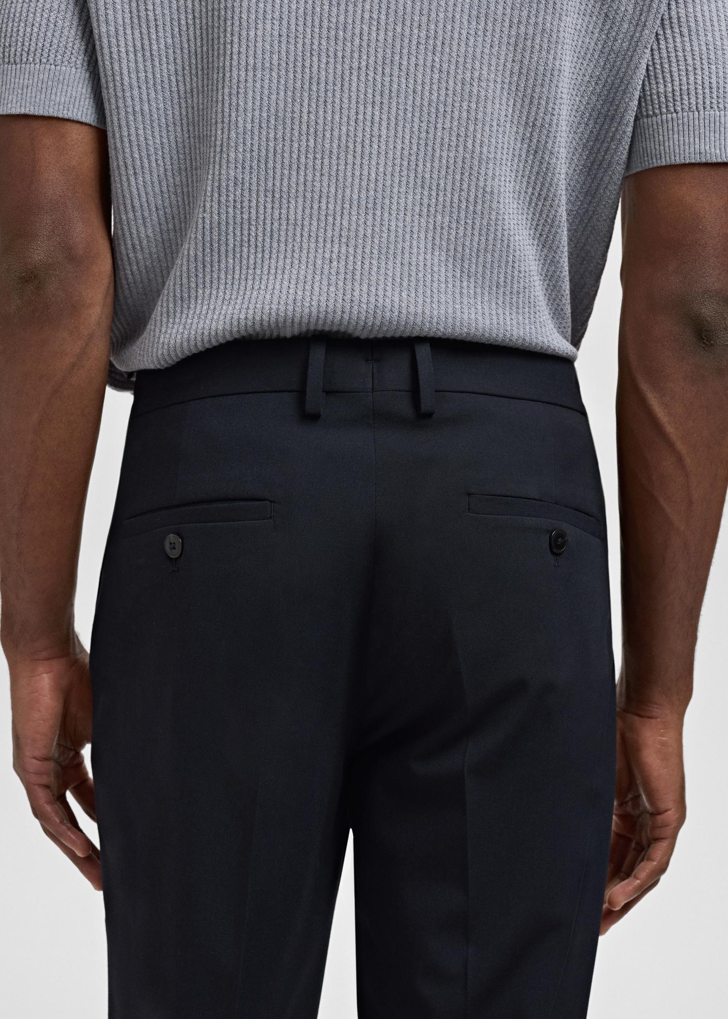 Stretch fabric super slim-fit suit trousers - Men | MANGO USA Product Image