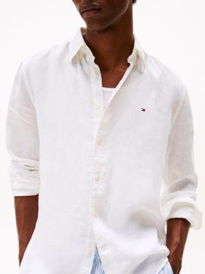 Regular Fit Pigment-Dyed Linen Shirt Product Image
