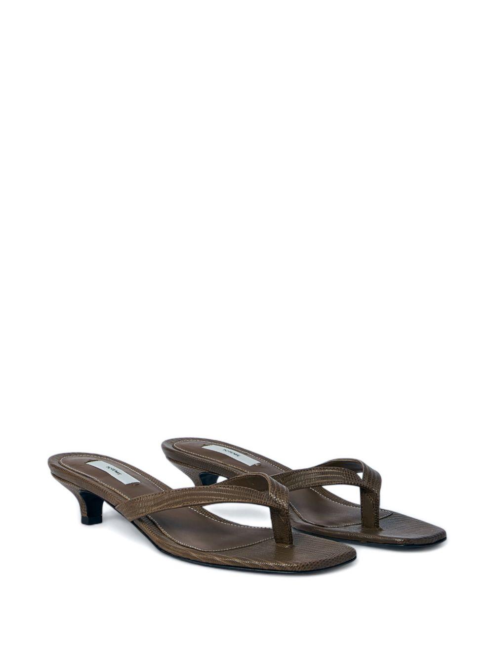 embossed leather sandals Product Image