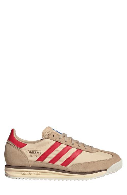 adidas Gender Inclusive SL 72 RS Sneaker in Beige/Pure Ruby/Sand at Nordstrom, Size 10 Women's Product Image