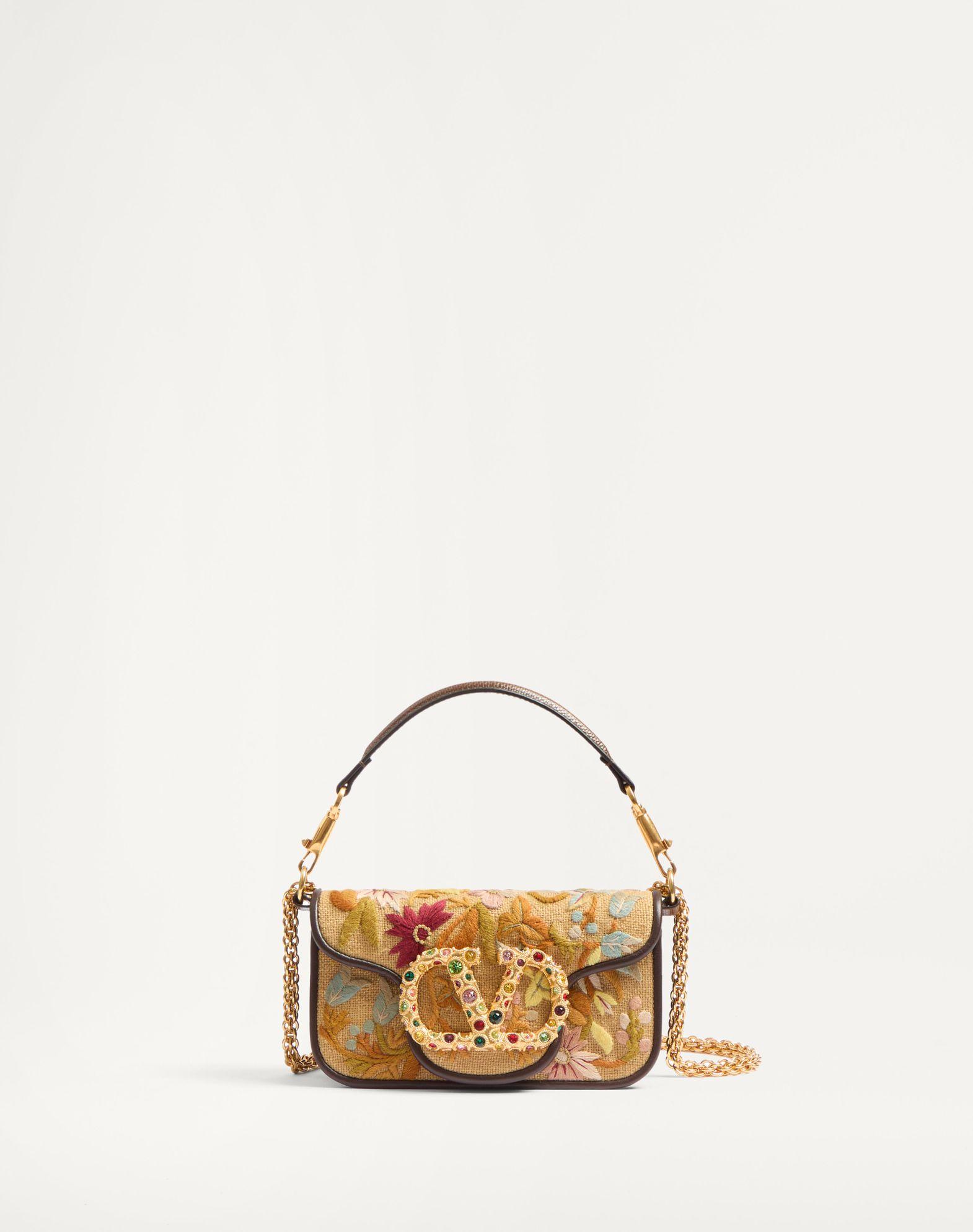 Valentino Garavani Locò Small Shoulder Bag Embroidered With Jewel Logo Product Image