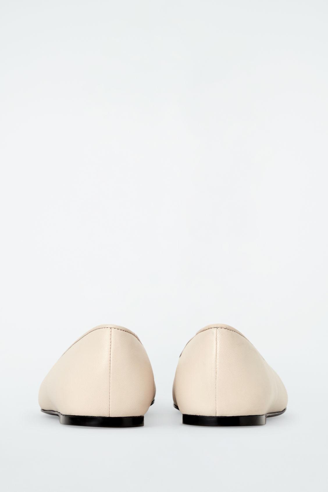 LEATHER BALLERINA FLATS Product Image