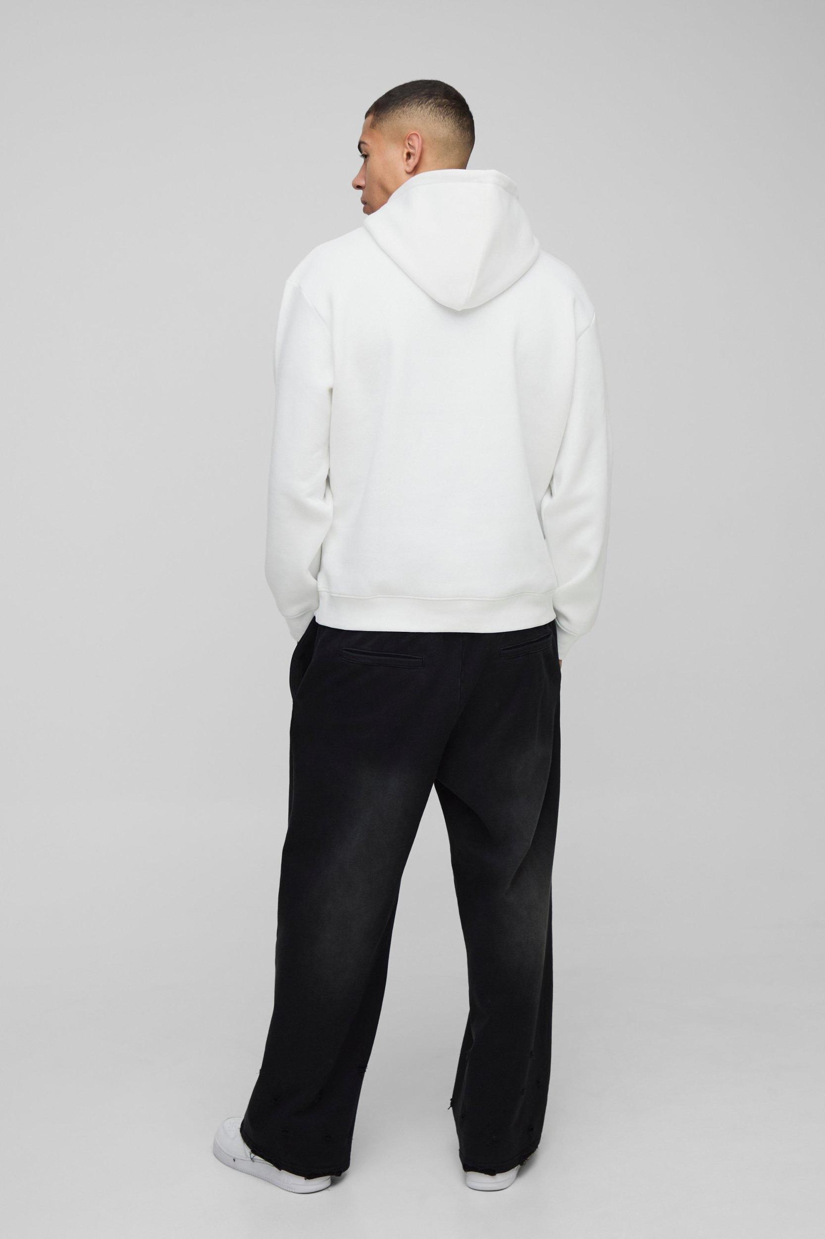 Oversized Cross Printed Hoodie | boohooMAN USA Product Image