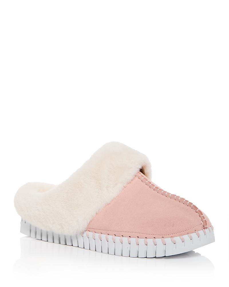 Ilse Jacobsen Womens Tulip Faux Fur Trim Slippers Product Image