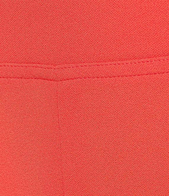 Ming Wang Plus Size Deco Stretch Crepe Back Slit Hem Pants Product Image