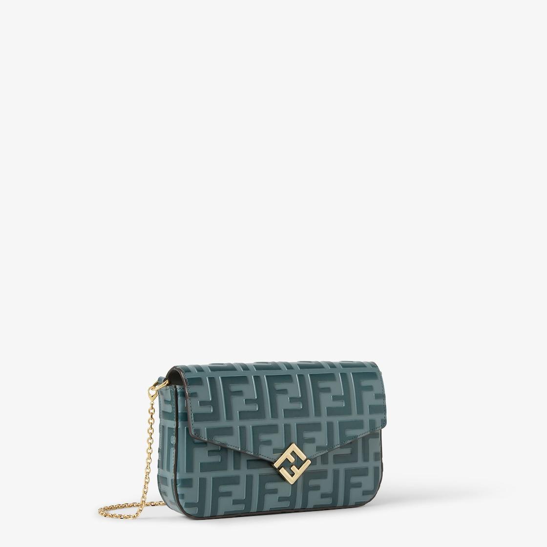 FF Diamonds Wallet On ChainGreen and matcha green leather wallet Product Image