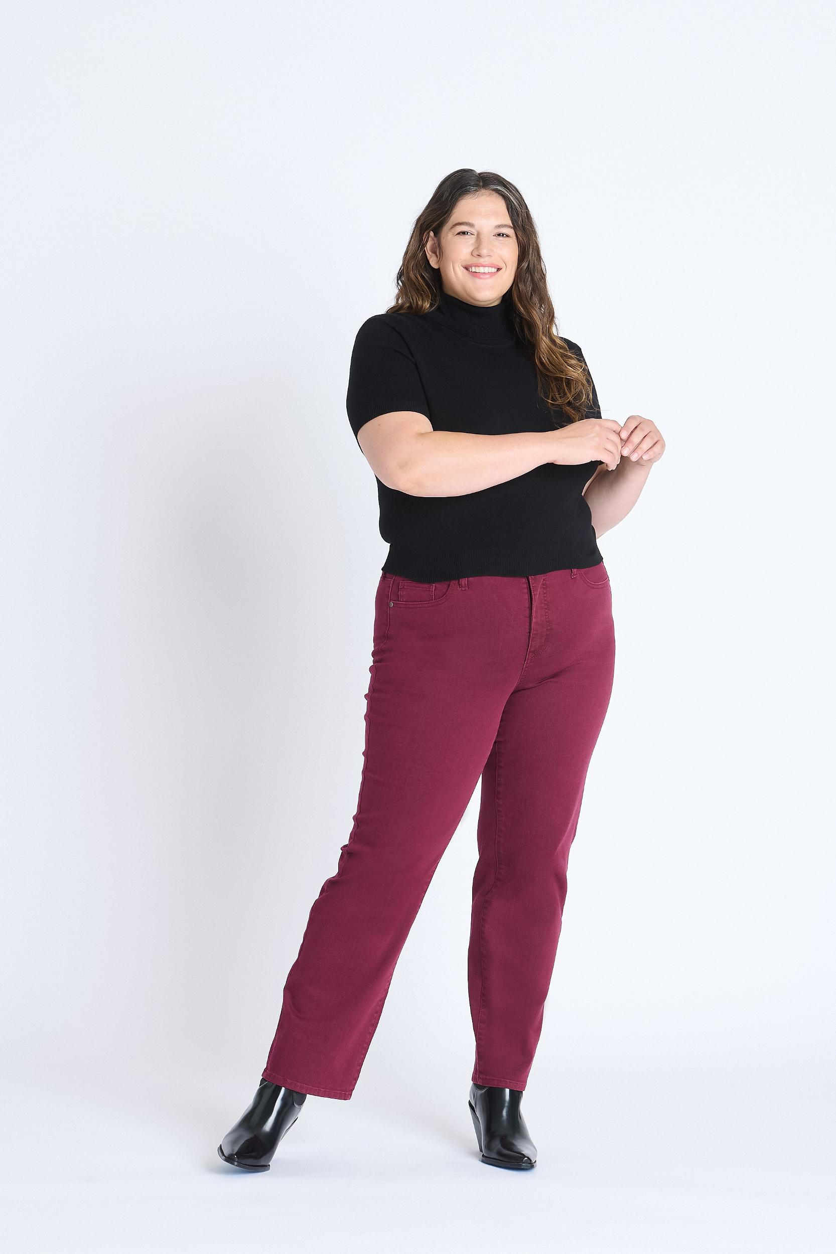 Plus Westport Signature 5 Pocket Colored Denim Straight Leg Jean - Plus Product Image