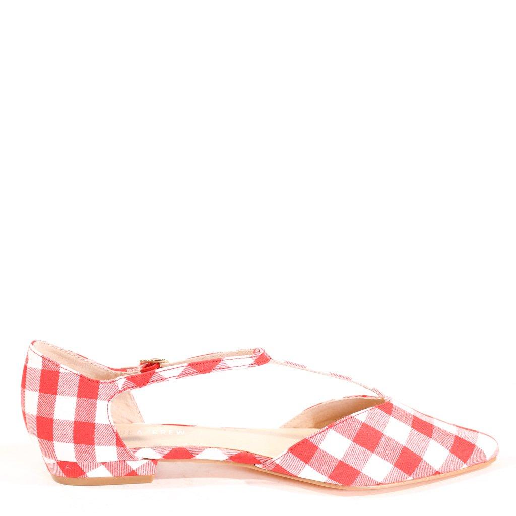 Garden Gingham T-Strap Flats Product Image