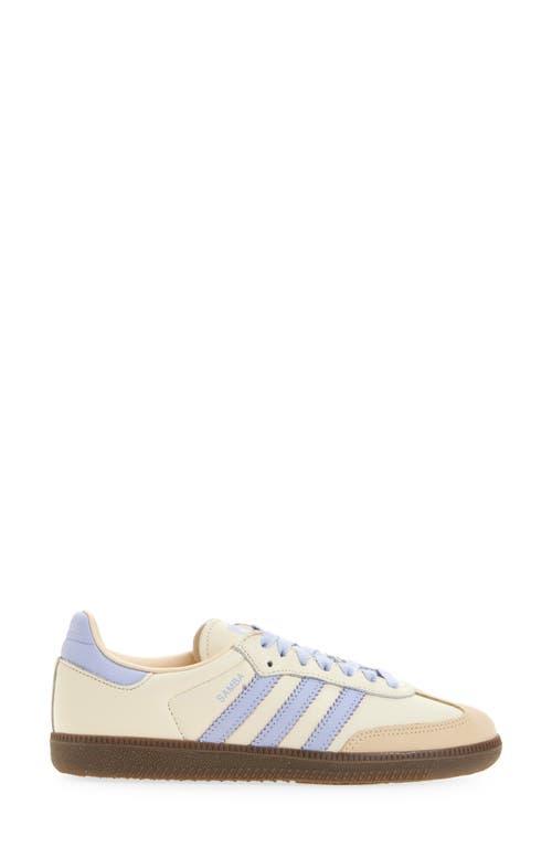 adidas Samba OG Sneaker in Cream White/Violet/Sand at Nordstrom, Size 11 Women's Product Image