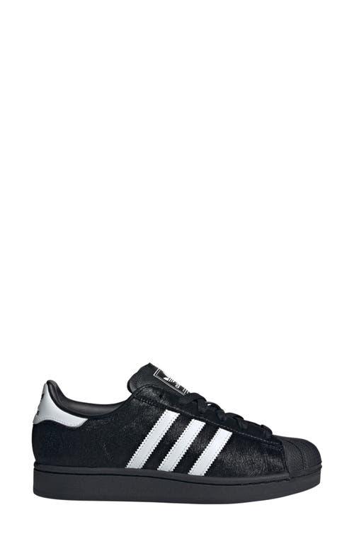adidas Superstar II Sneaker in Black Calf Hair/White at Nordstrom, Size 10.5 Women's Product Image