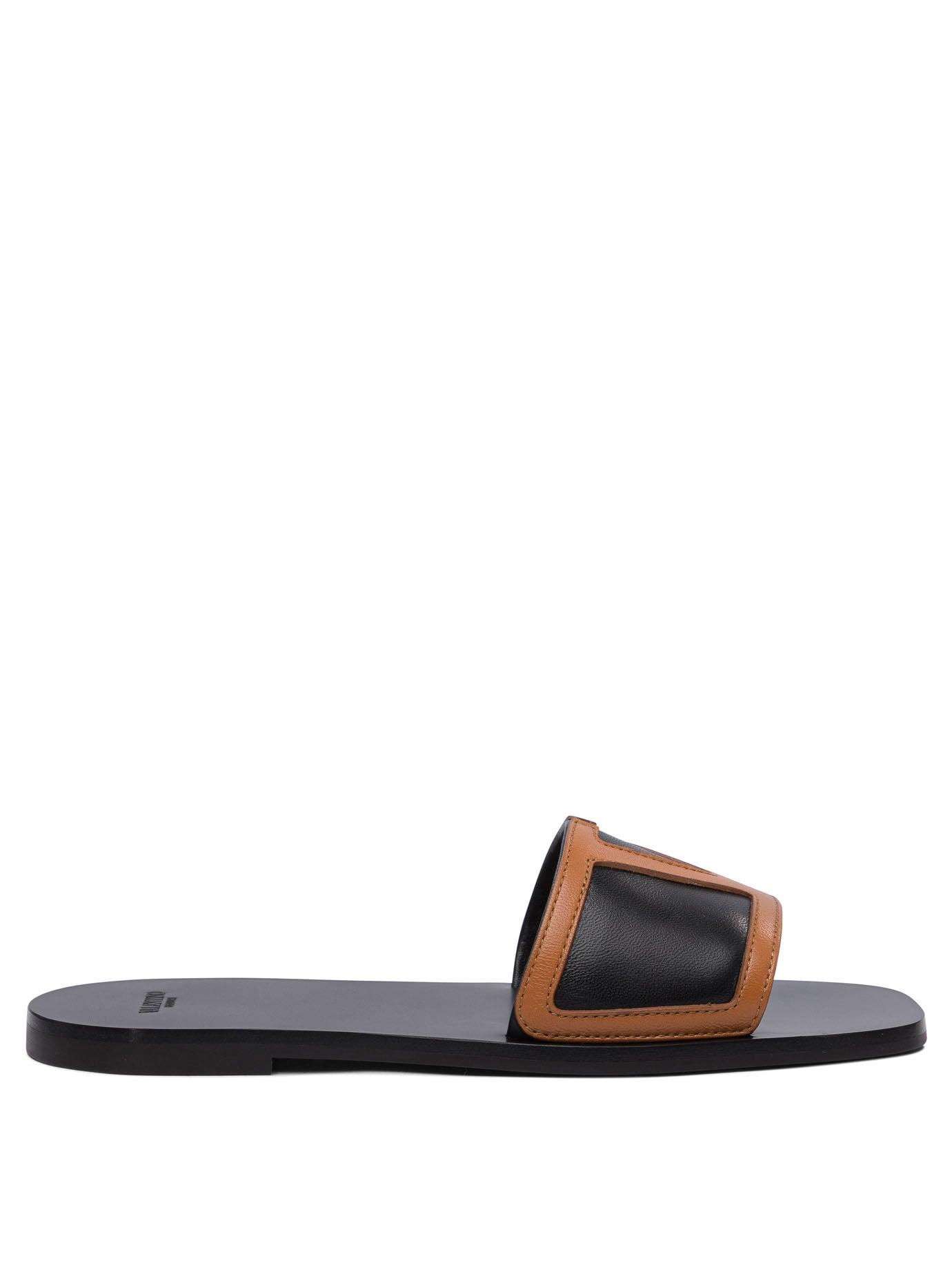 VALENTINO GARAVANI Viva Superstar Slide Sandal In Nappa Leather In Black Product Image