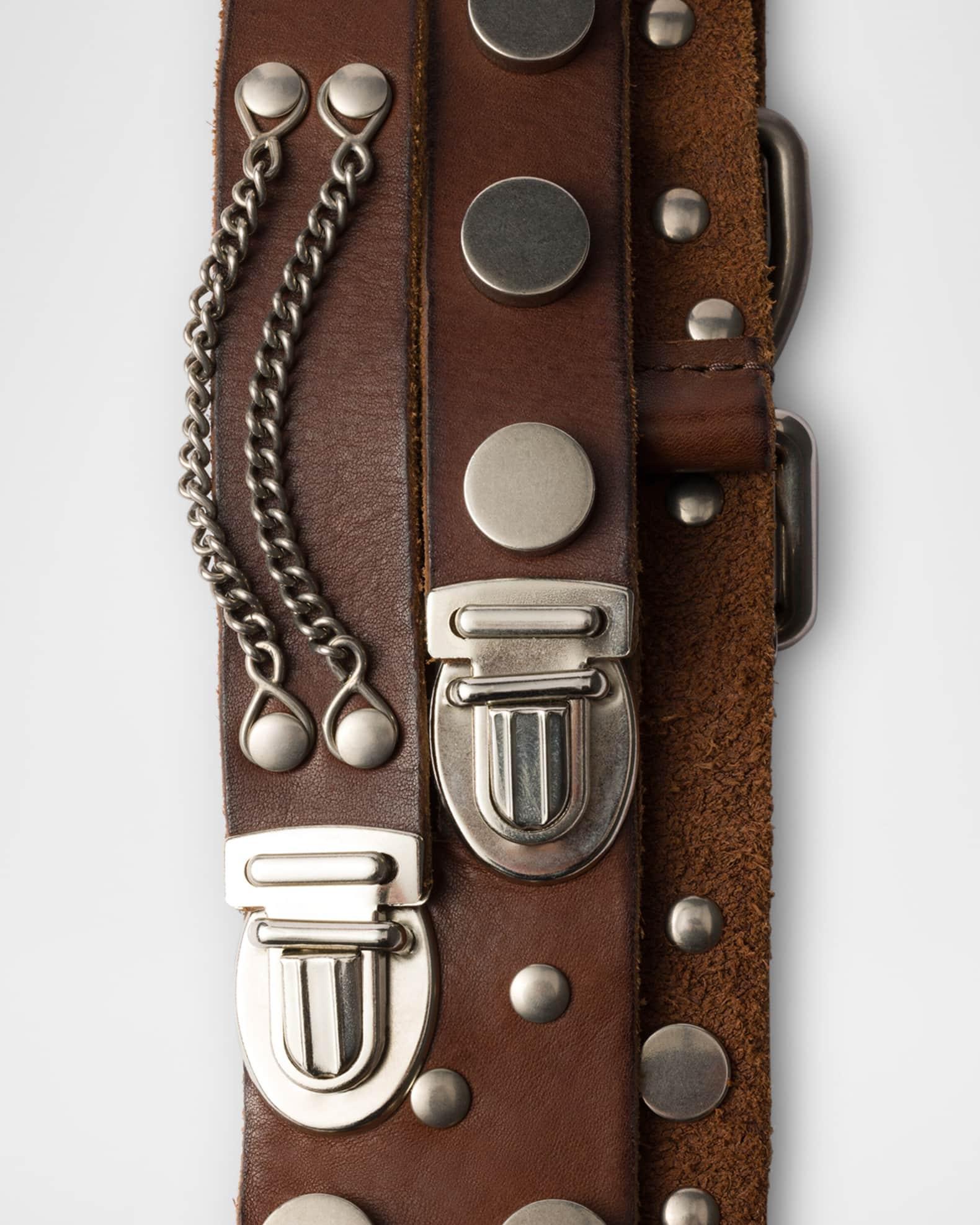 Men's Studded Leather Belt Product Image