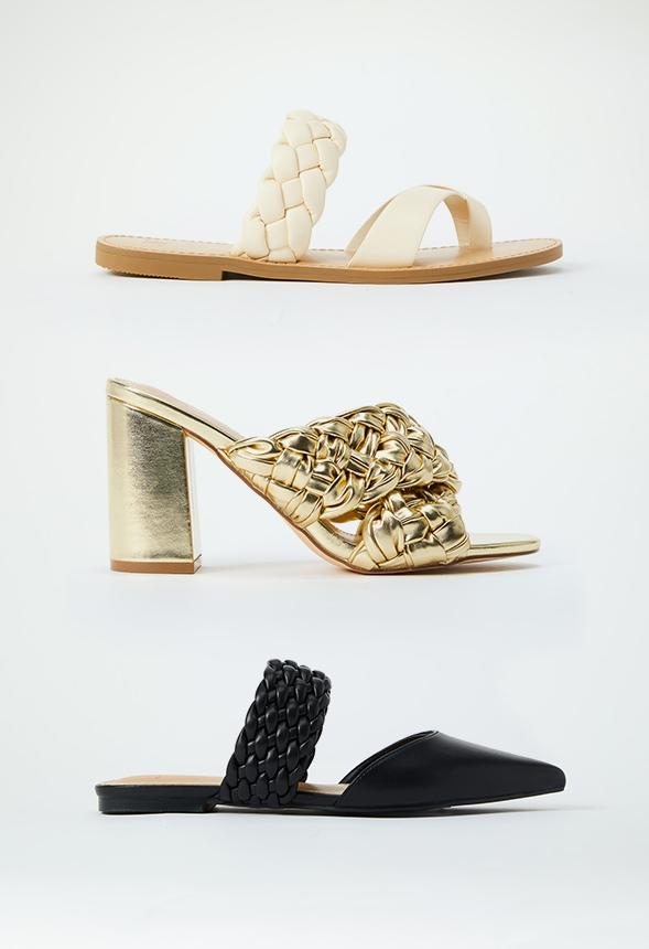 JustFab Margaux Platform Loafer Pump Womens Black/ White Size 8.5 Product Image