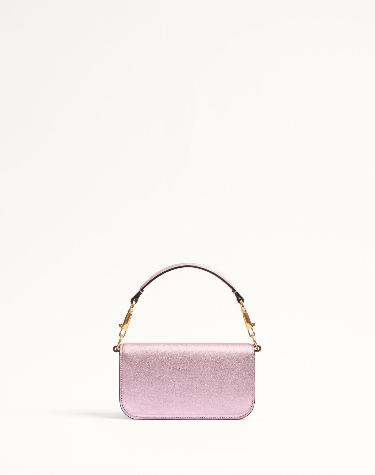 Valentino Garavani Locò Small Shoulder Bag In Laminated Calfskin With Jewel Logo Product Image