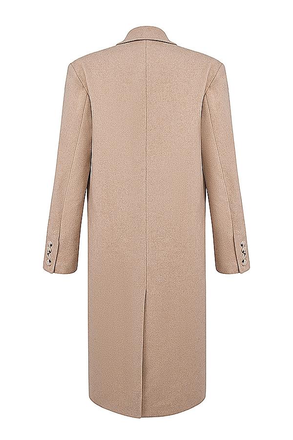 Carter  oatmeal double breasted coat Product Image