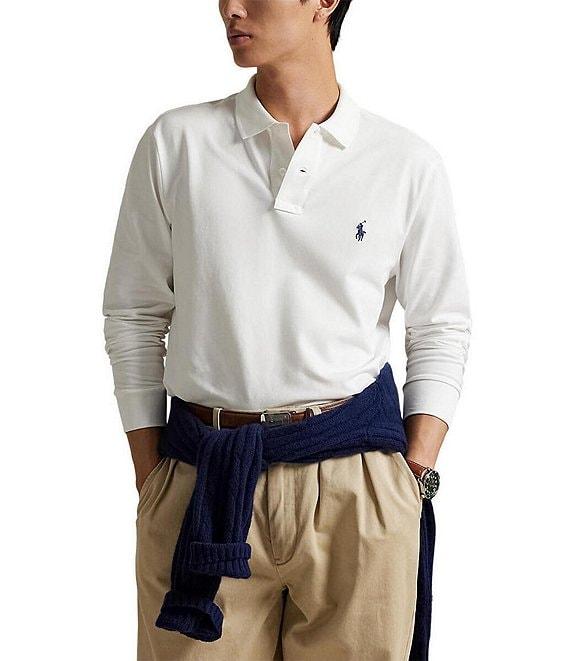 Polo Ralph Lauren Classic Fit Stretch Mesh Long Sleeve Polo Shirt Product Image