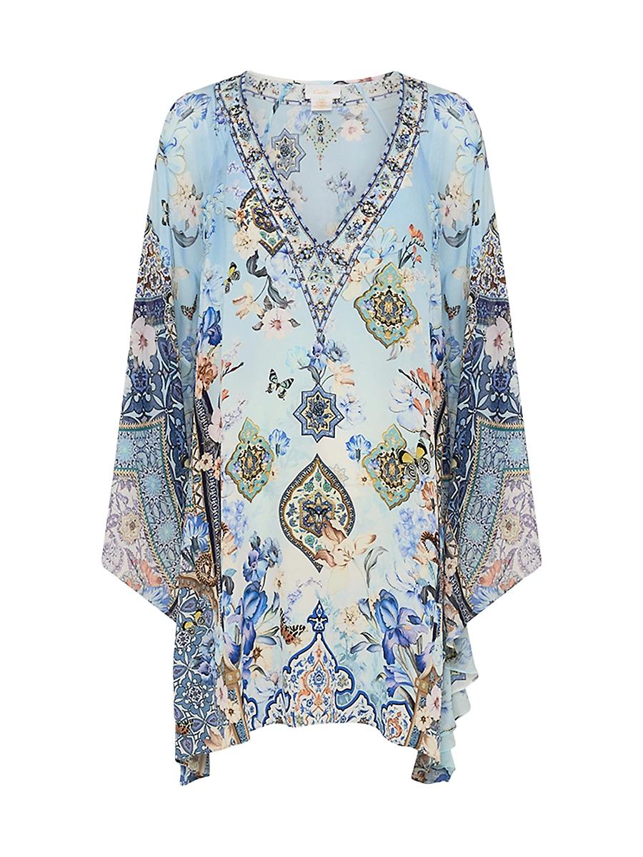 Womens Al Manial Palace Memoirs Printed Silk Caftan Product Image