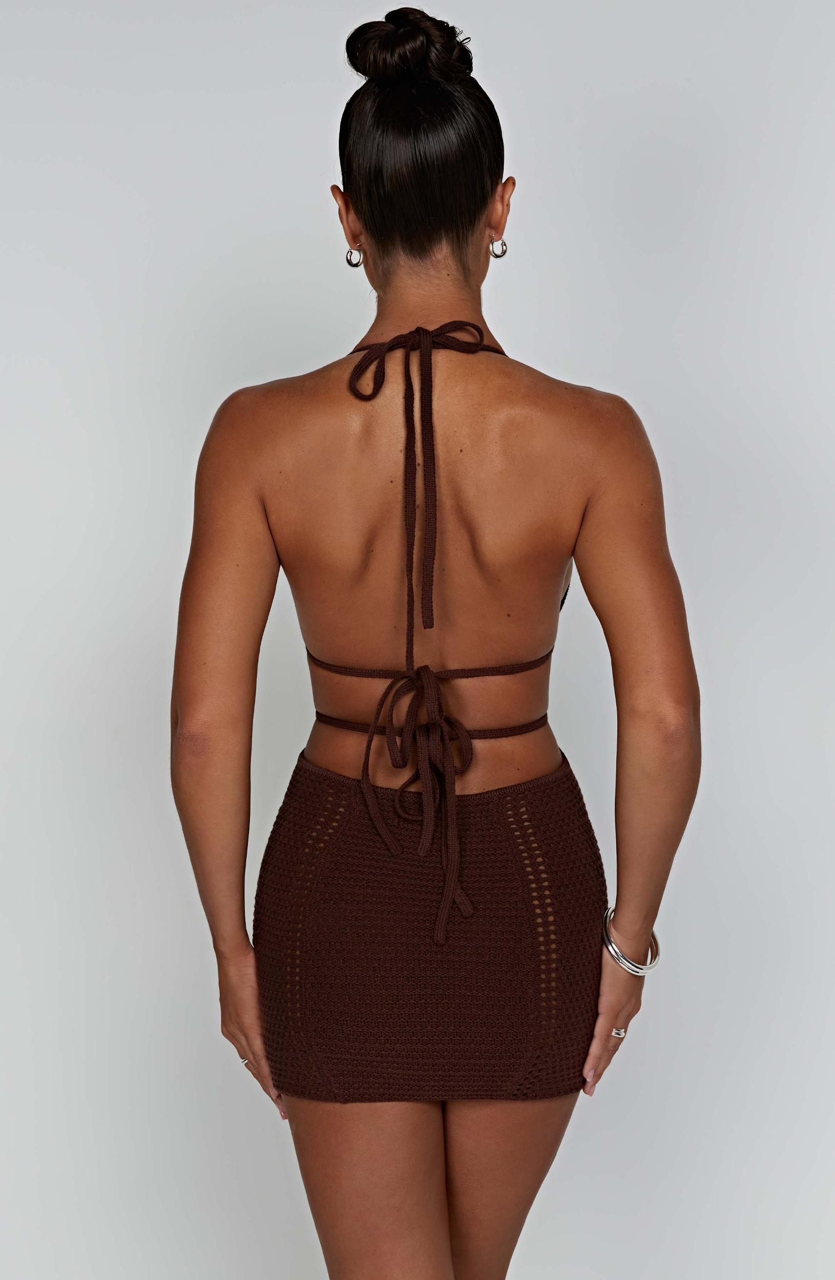 Selena Mini Dress - Chocolate Product Image