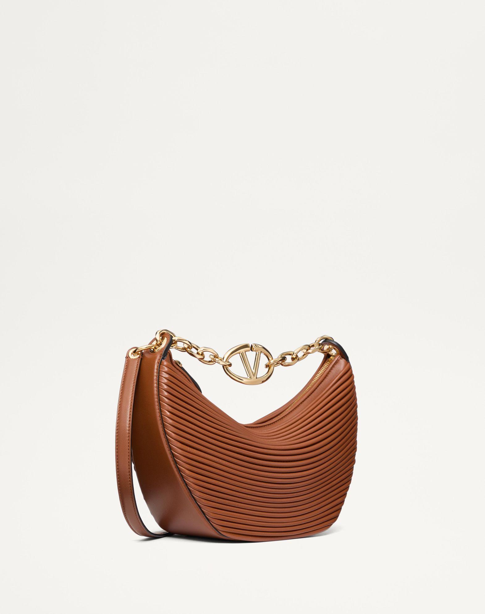 Small Vlogo Moon Hobo Bag In Nappa Leather With Chain Product Image