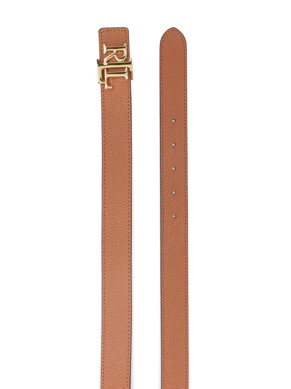 logo-buckle leather belt Product Image