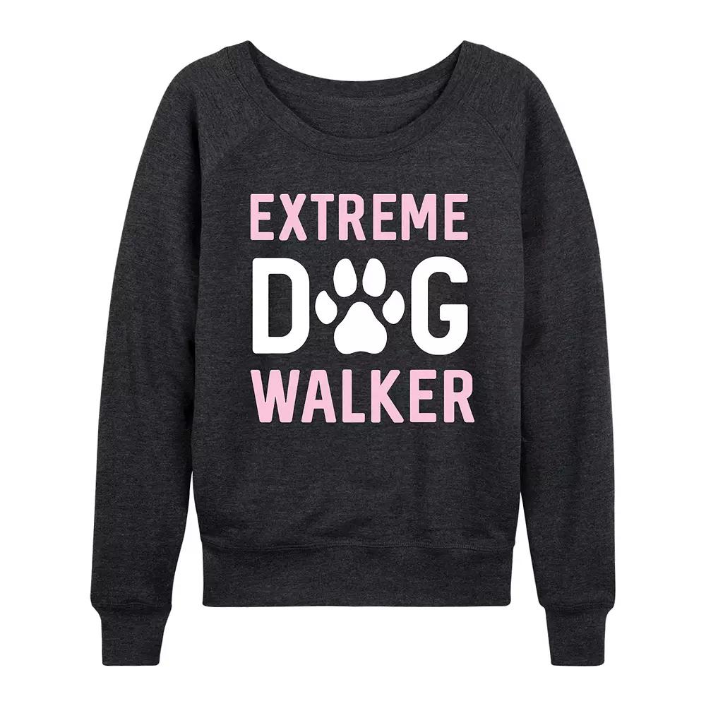Women's Extreme Dog Walker French Terry Long Sleeve Tee,  Product Image
