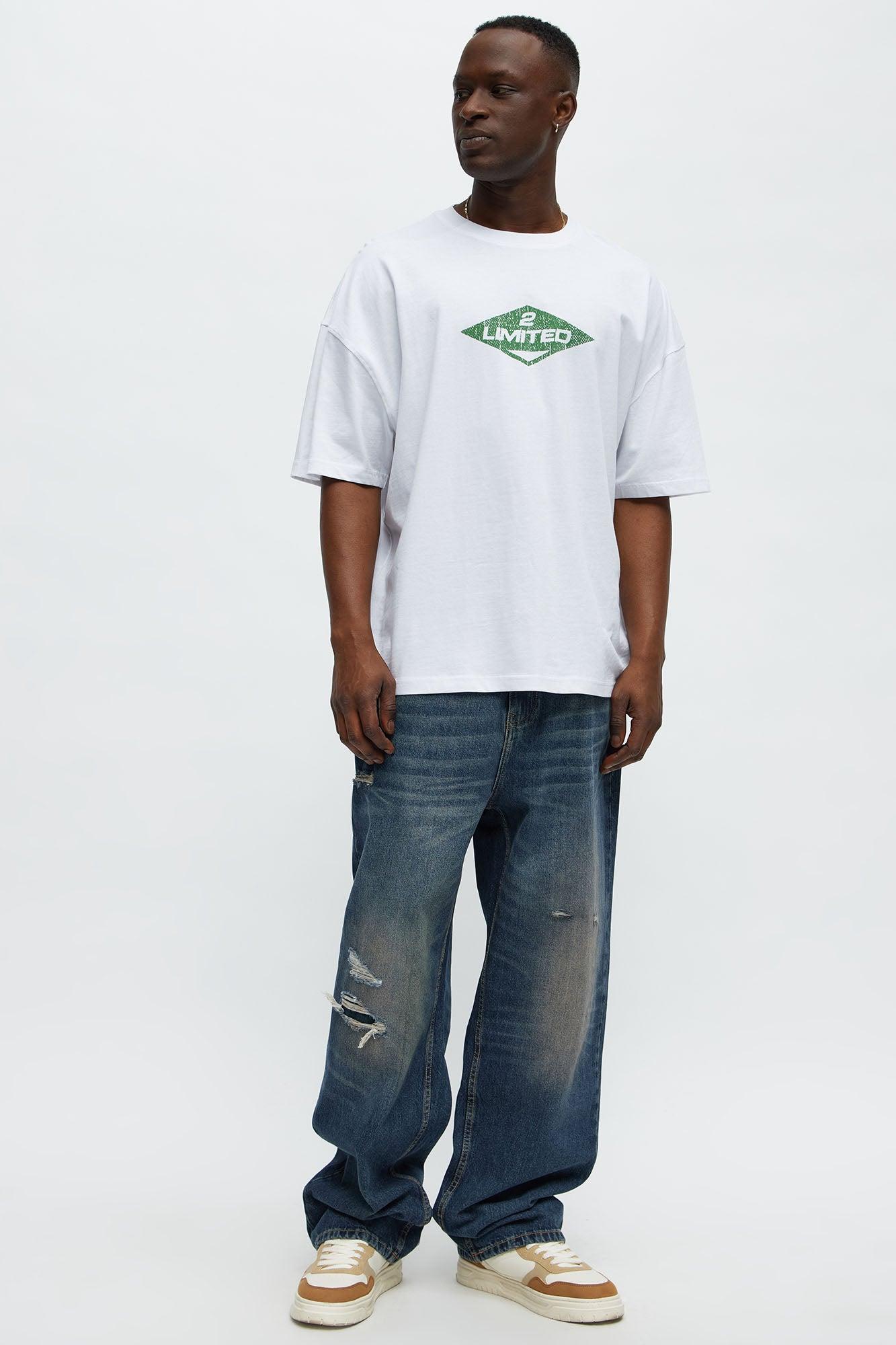 Limited Extreme Oversized Short Sleeve Tee - White Male Product Image