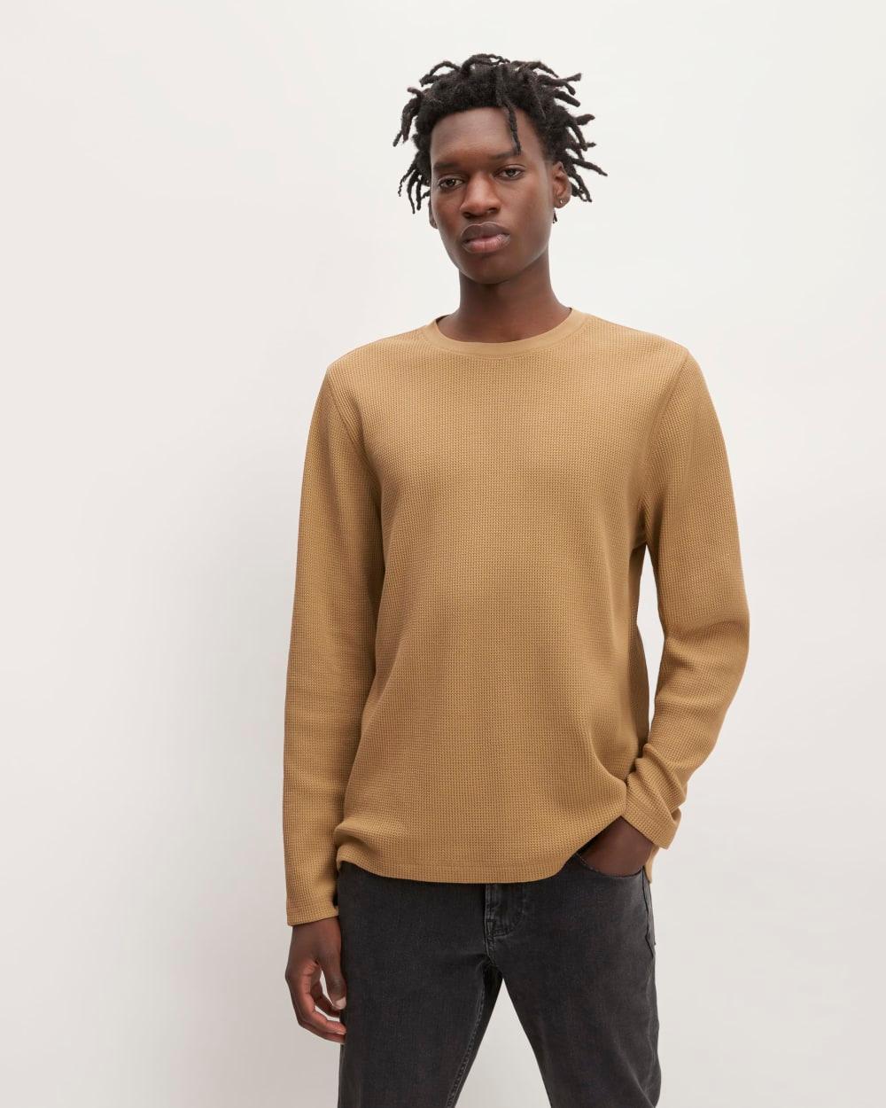 Mens Waffle Long-Sleeve Crew T-Shirt by Everlane Product Image