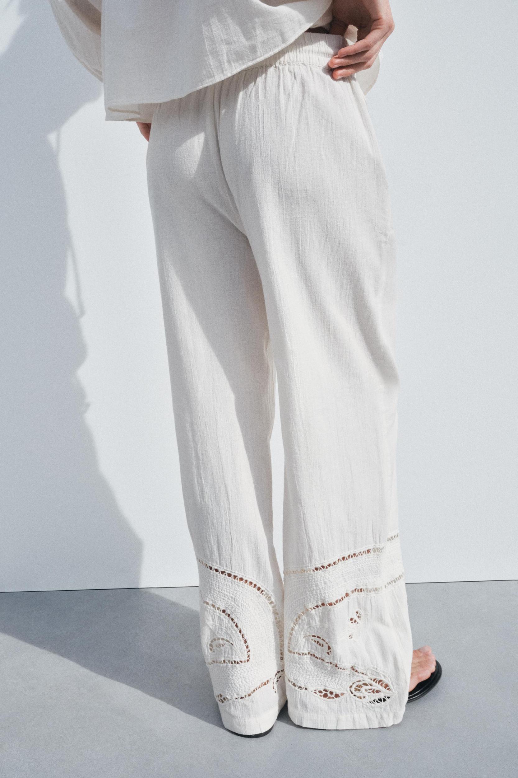ZW COLLECTION EMBROIDERED PAJAMA PANTS Product Image