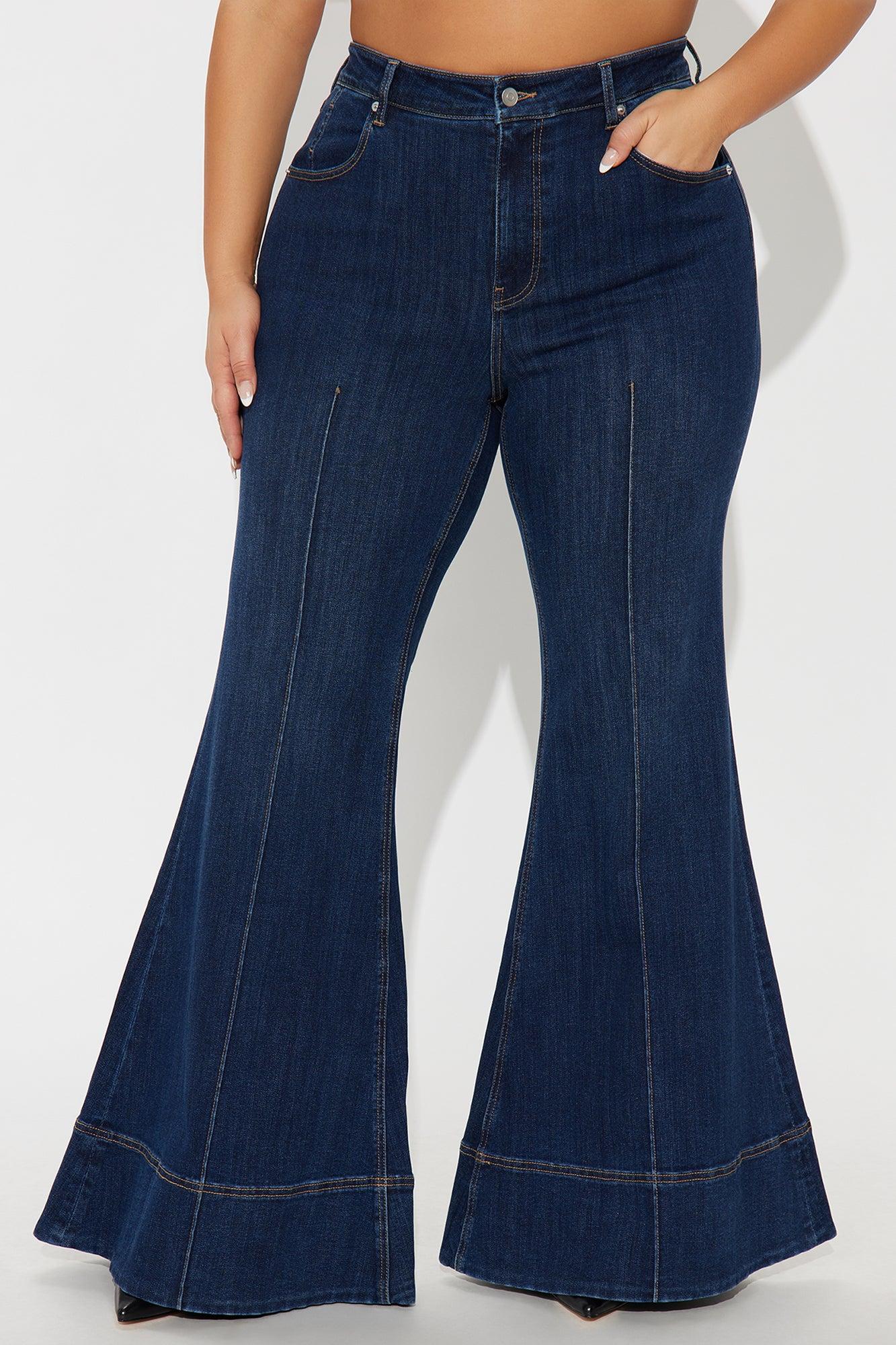 Keep It Real Extreme Flare Jeans - Dark Wash Female Product Image