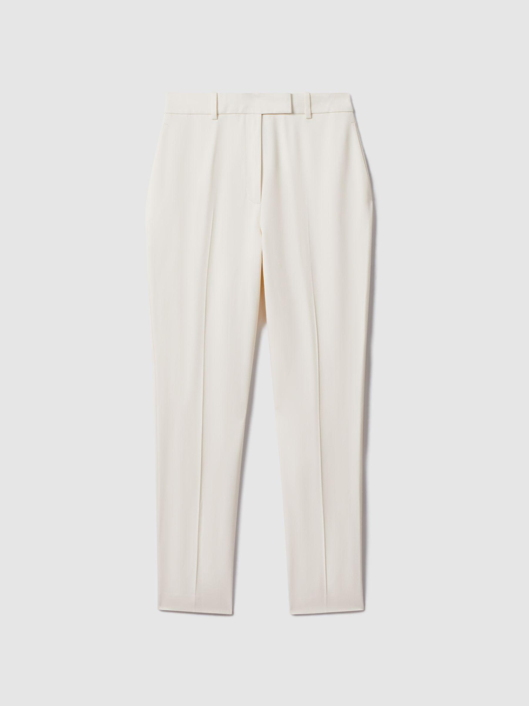 Slim Fit Suit Trousers in Cream Product Image