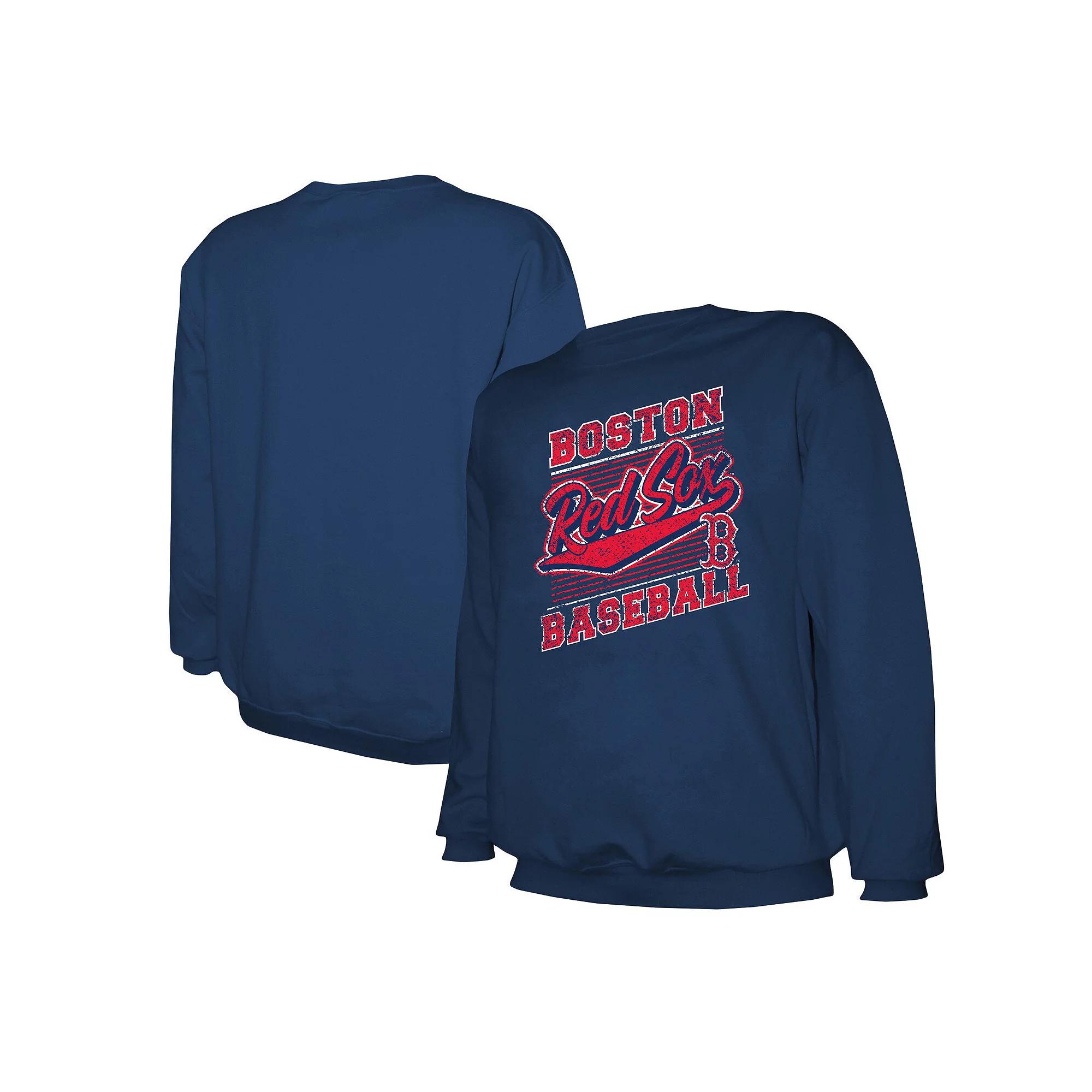 Men's Stitches Navy Boston Red Sox Pullover Sweatshirt,  Product Image