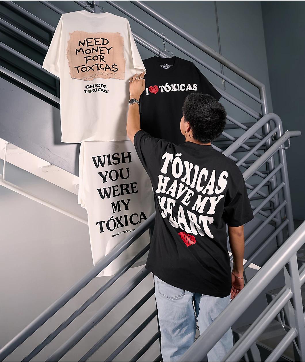 Chicos Toxicos Wish You Were My Toxica White T-Shirt Product Image