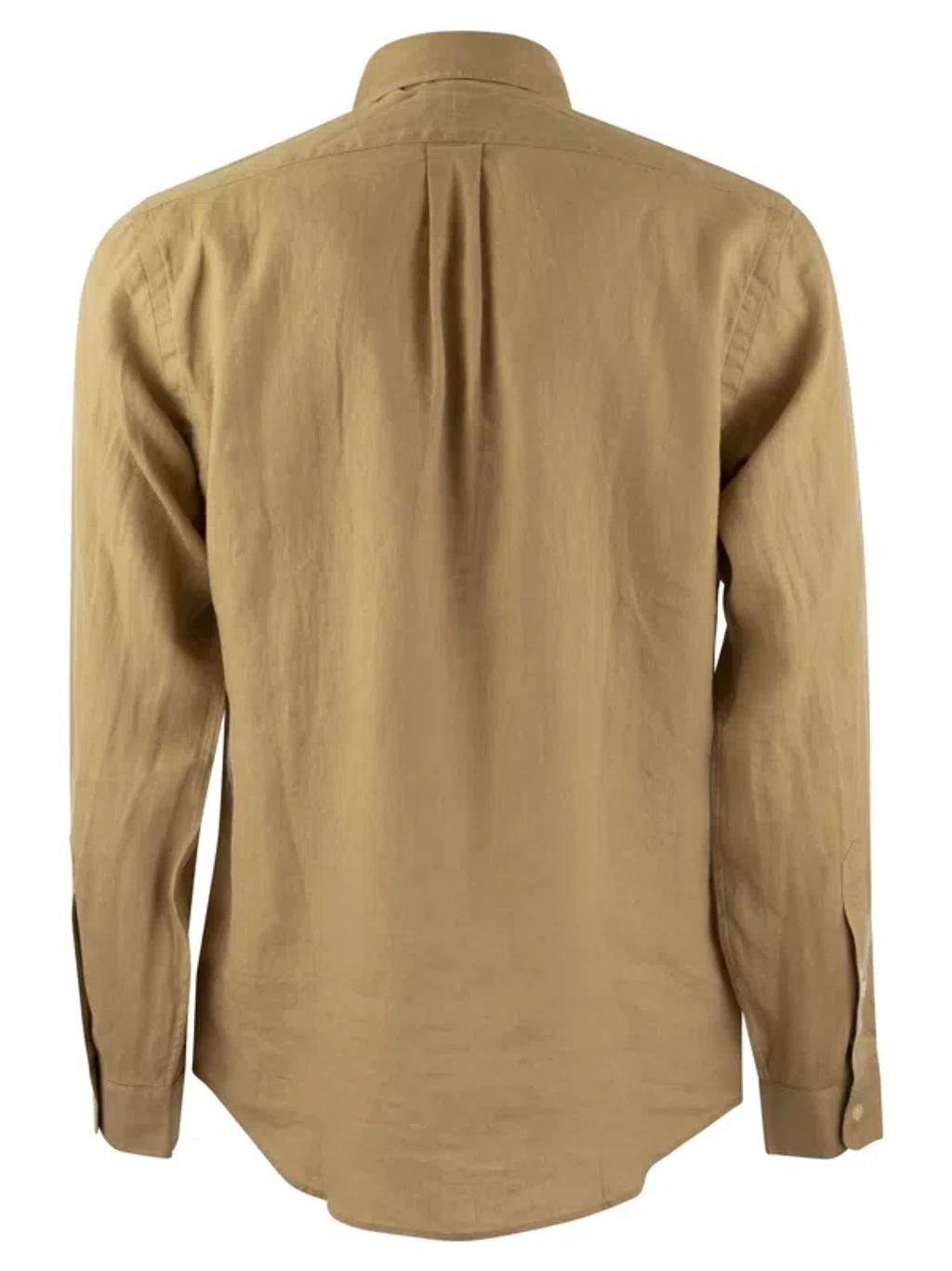 POLO RALPH LAUREN Corduroy Long Sleeve Sport Shirt Clothing In Brown Product Image