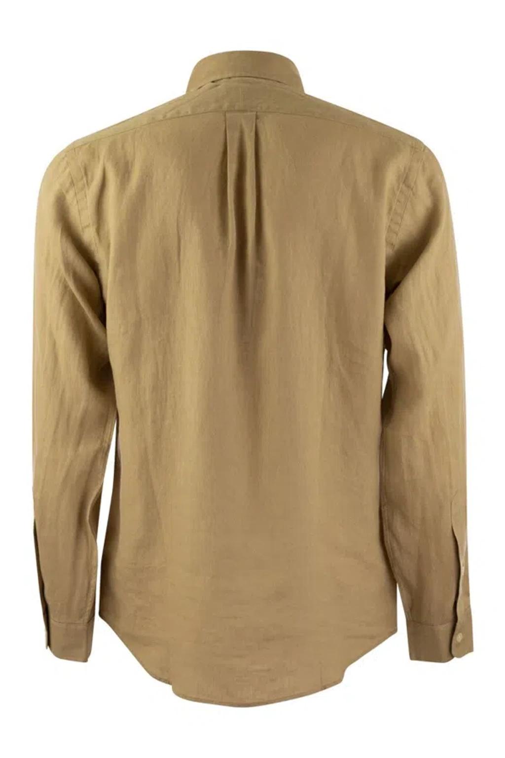 POLO RALPH LAUREN Corduroy Long Sleeve Sport Shirt Clothing In Brown Product Image